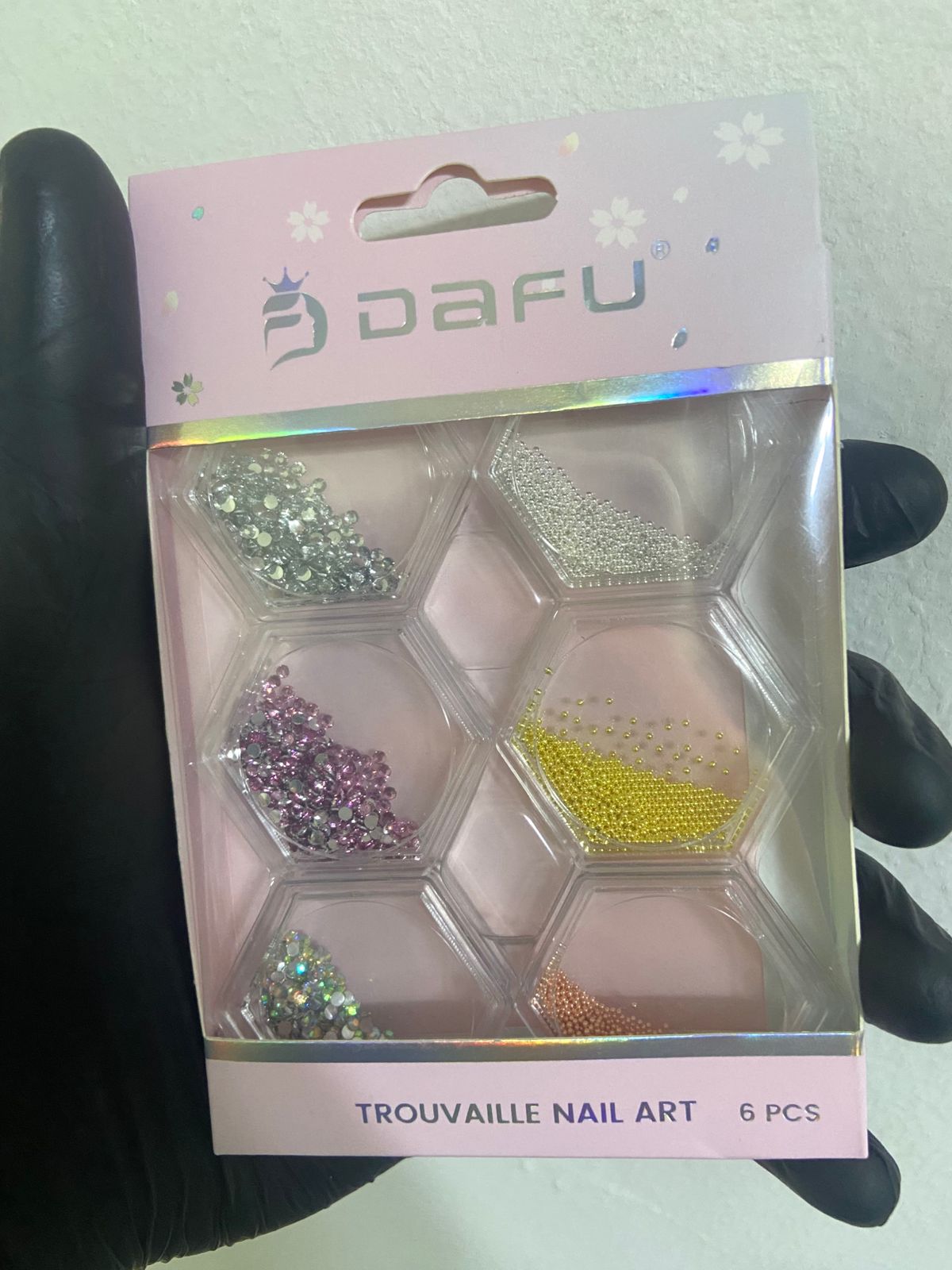 KIT GLITTER COM STRASS DAFU INVILA - Tudo para unhas em gel