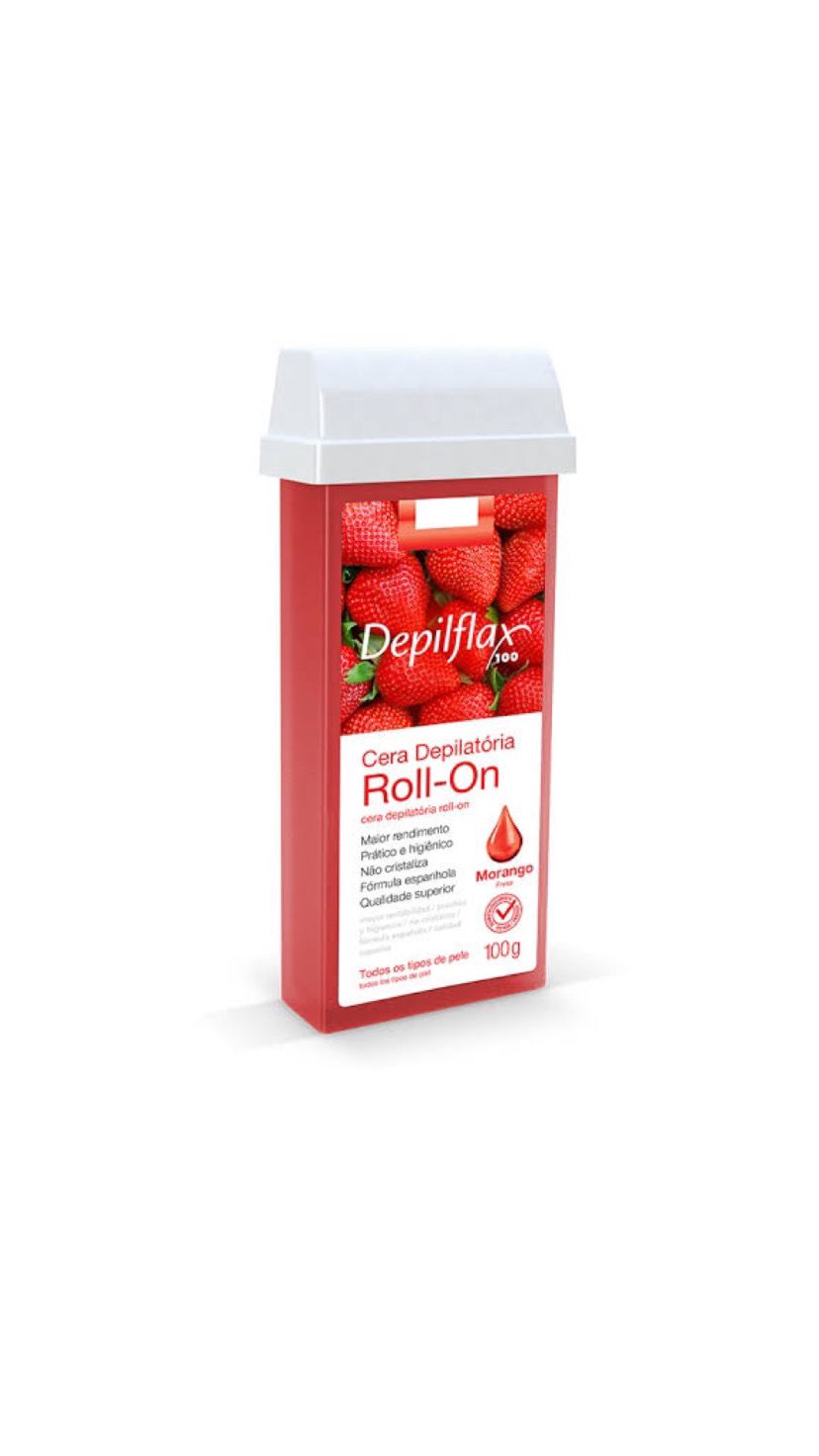 CERA DEPILATORIA ROLL-ON  MORANGO 100G - DEPILFLAX INVILA - Tudo para unhas em gel