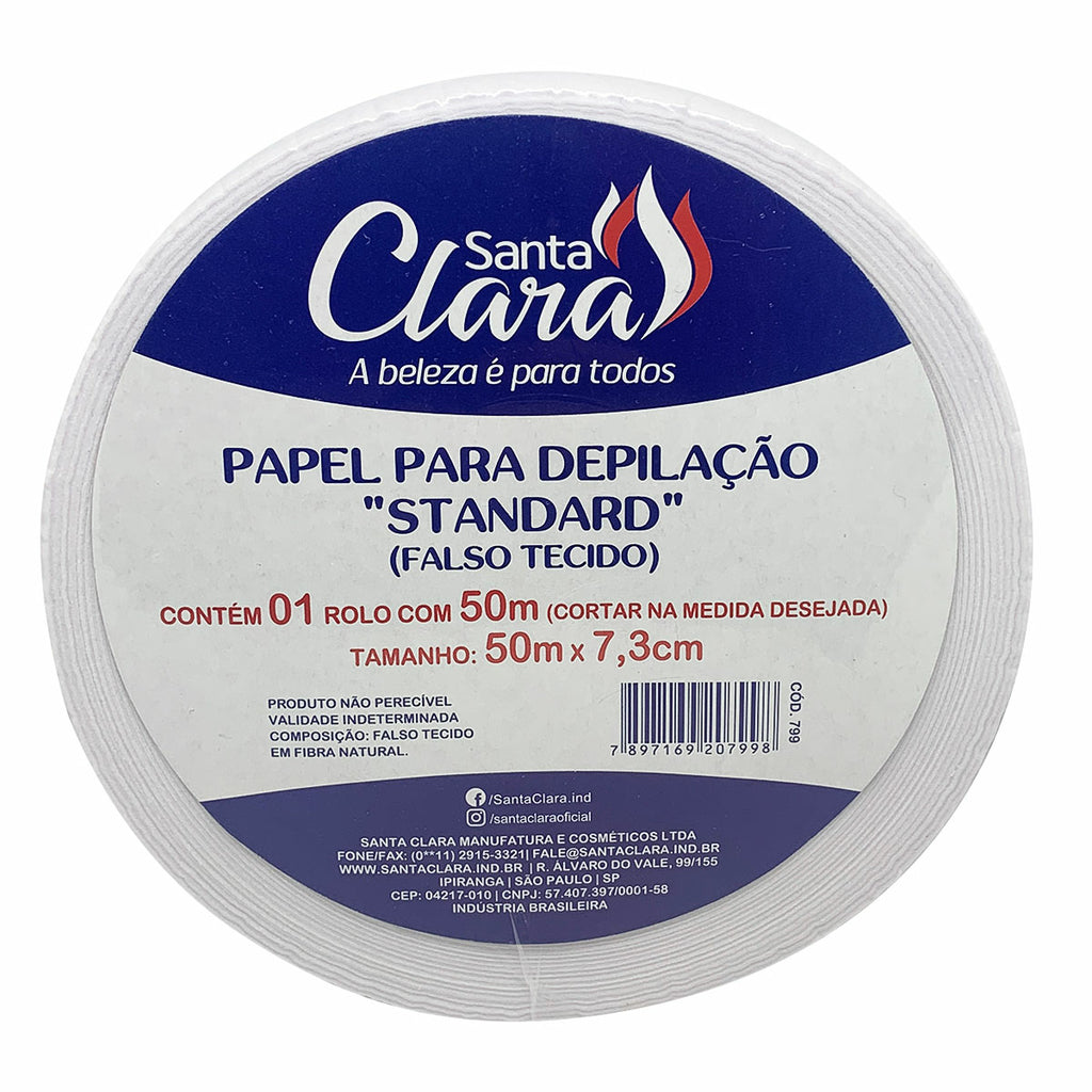 PAPEL PARA DEPILAÇÃO 50MX7,3CM -SANTA CLARA INVILA - Tudo para unhas em gel