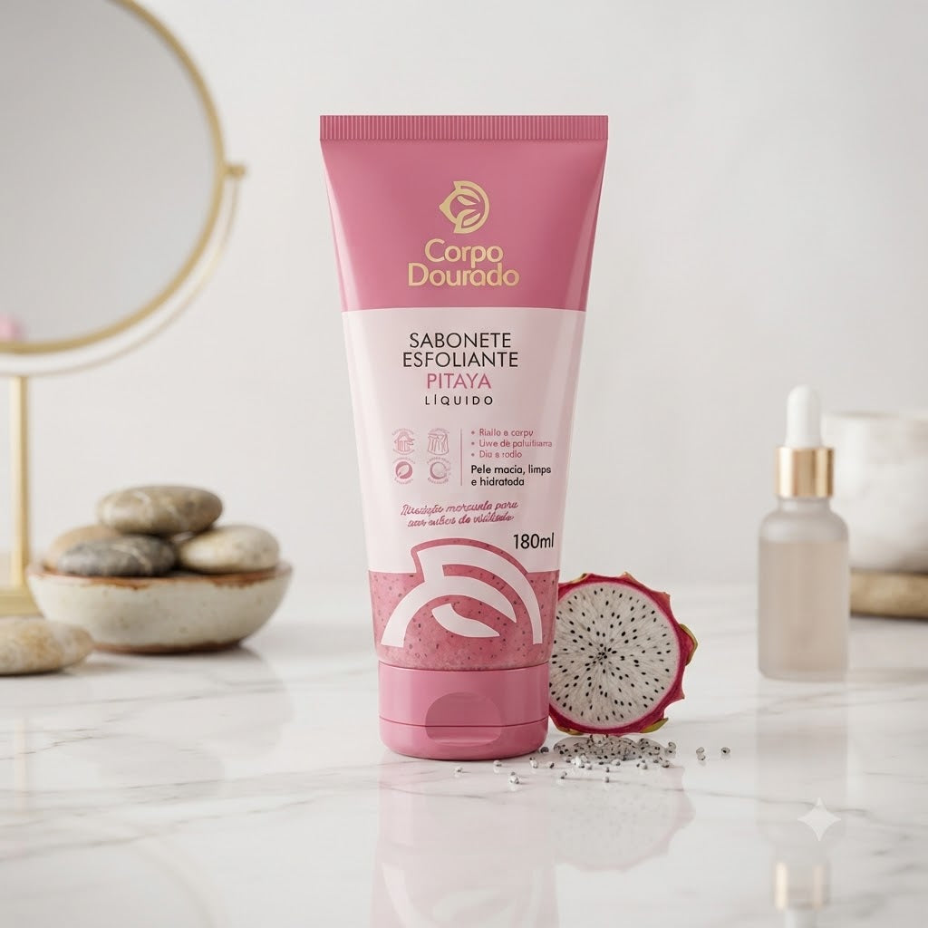 SABONETE ESFOLIANTE PITAYA LIQUIDO - CORPO DOURADO