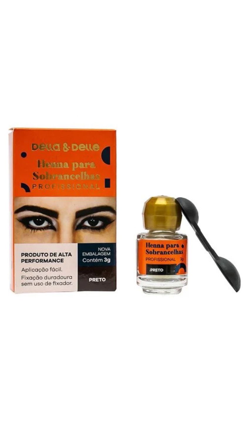 HENNA PRETO 3,0G –DELLA&DELLE INVILA - Tudo para unhas em gel