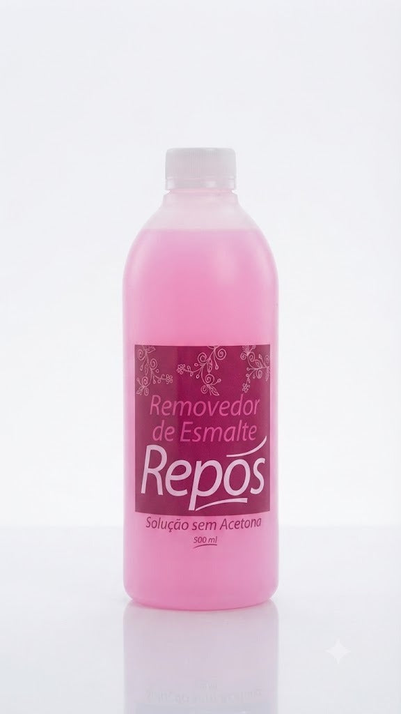 REMOVEDOR DE ESMALTE SOLUÇAO SEM ACETONA 5OOML - REPOS