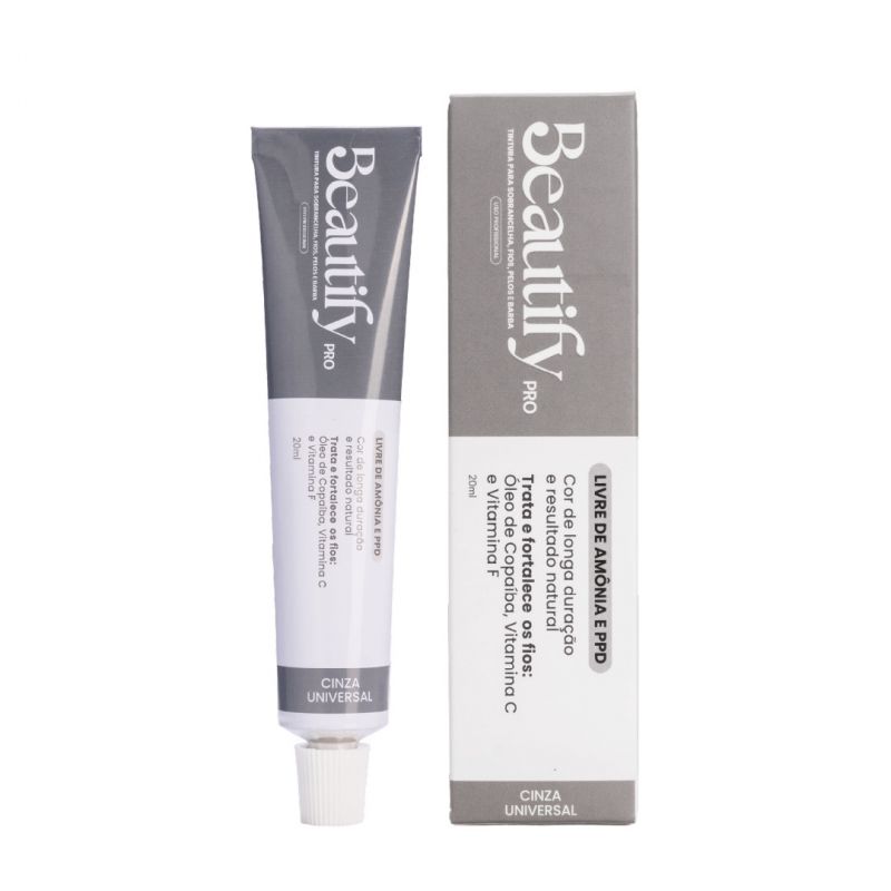 TINTURA BEAUTIFY CINZA UNIVERSAL- 20 Ml INVILA - Tudo para unhas em gel