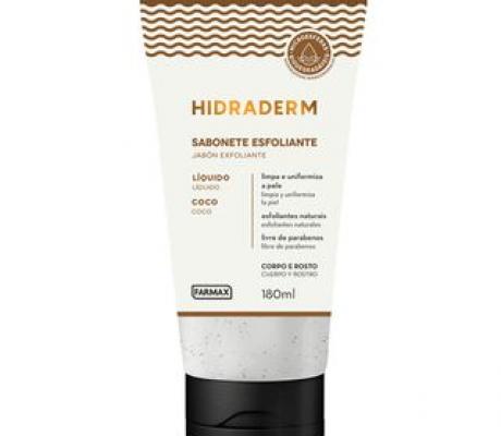 SABONETE ESFOLIANTE COCO 180ML - HIDRADERM INVILA - Tudo para unhas em gel