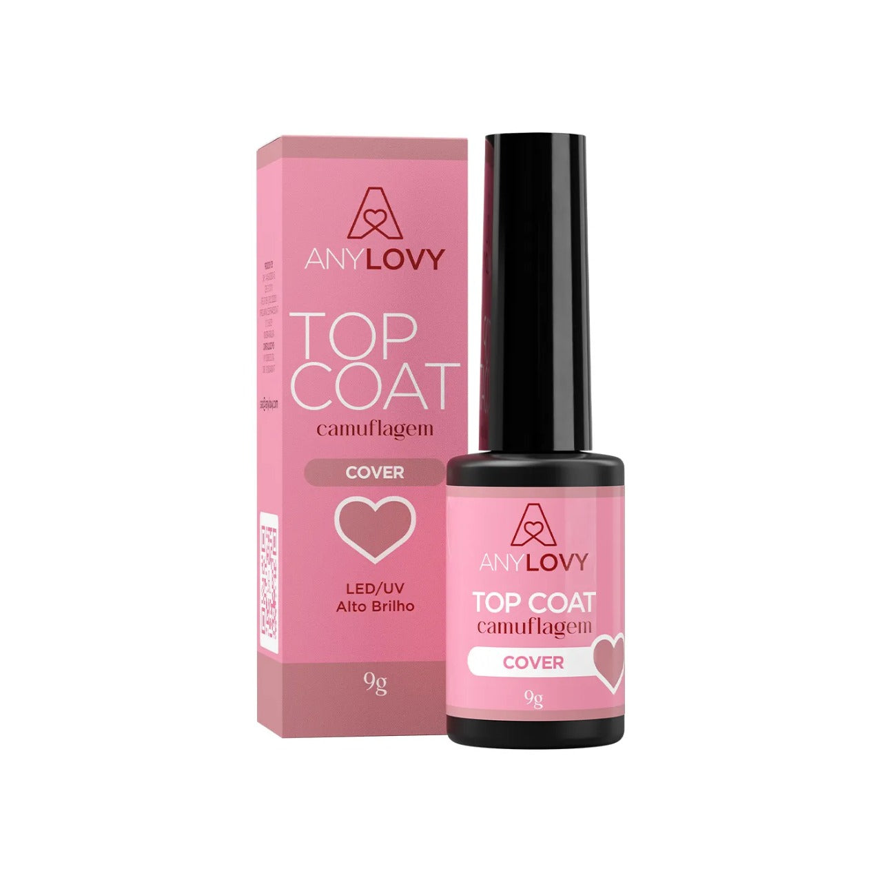 TOP COAT COVER ANYLOVY- 9G INVILA - Tudo para unhas em gel