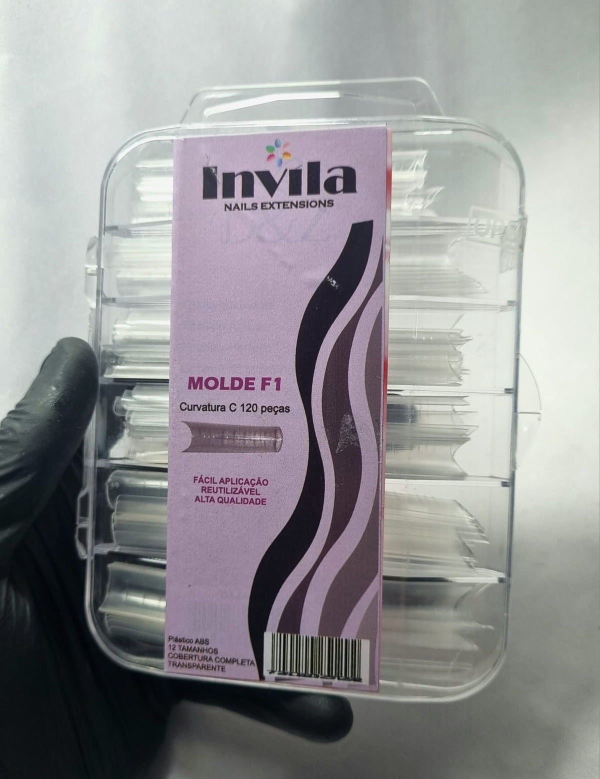 MOLDE F1 CURVATURA C INVILA- 120 PÇS INVILA - Tudo para unhas em gel