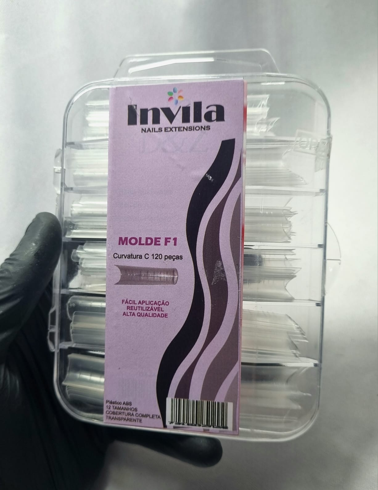 MOLDE F1 CURVATURA C INVILA- 120 PÇS INVILA - Tudo para unhas em gel