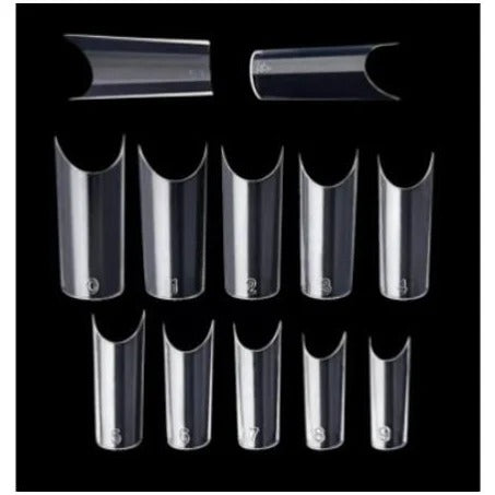 TIPS CURVATURA C TRANSPARENTE - 100 UND INVILA - Tudo para unhas em gel
