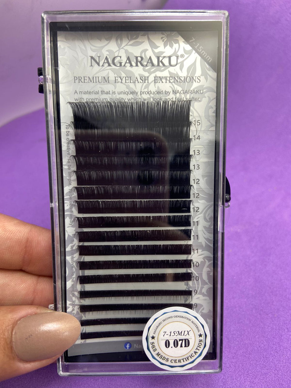 CILÍOS NAGARAKU 0.07D MIX 7-15MM INVILA - Tudo para unhas em gel
