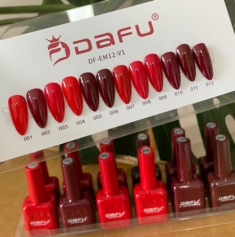 KIT ESMALTE DAFU COLOR VERMELHO- 10ML INVILA - Tudo para unhas em gel