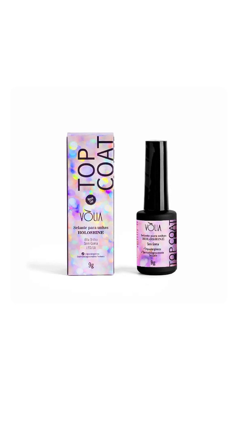 TOP COAT VOLIA HOLOSHINE 9G INVILA - Tudo para unhas em gel