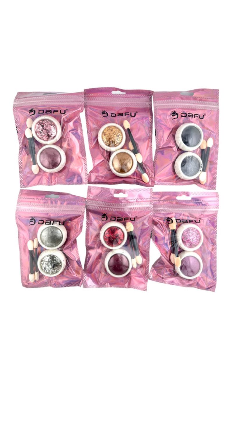 KIT PÓ CROMADO, GLITER MAIS  2 PINCÉIS INVILA - Tudo para unhas em gel