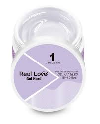 GEL HARD 1 TRANSPARENTE 15ML - REAL LOVE INVILA - Tudo para unhas em gel