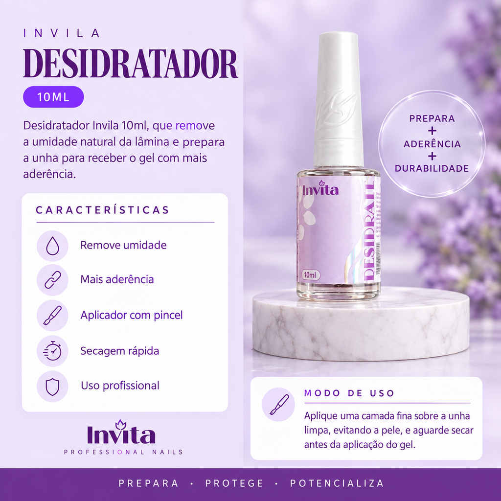 DESIDRATADOR 10ML Invila - beneficios do produto