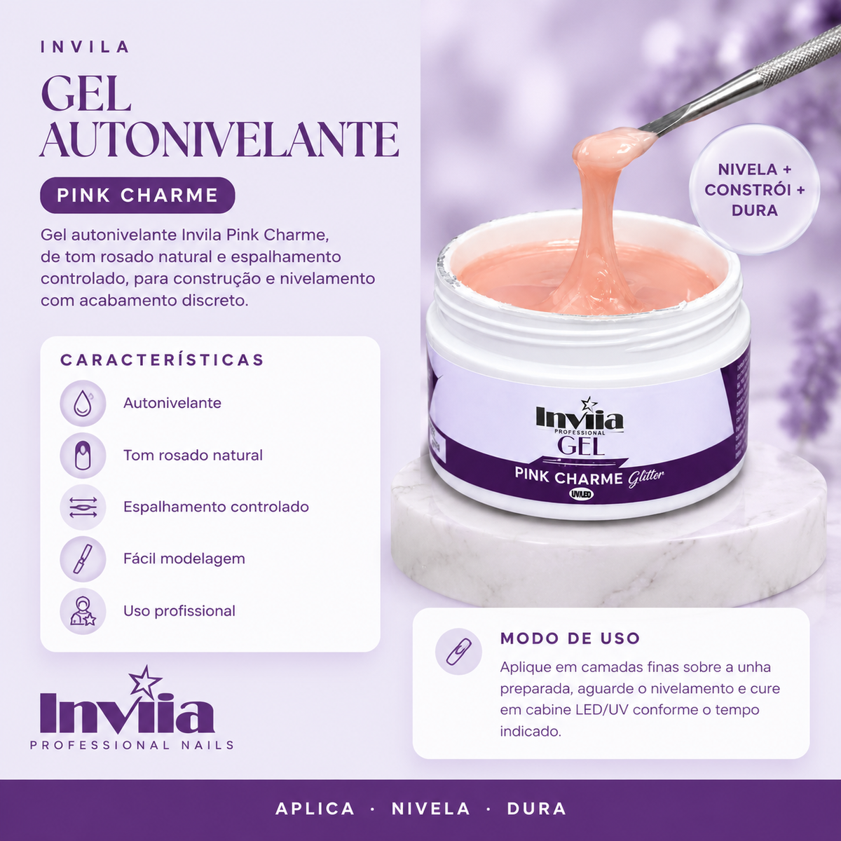 GEL PINK CHARME Invila - beneficios do produto