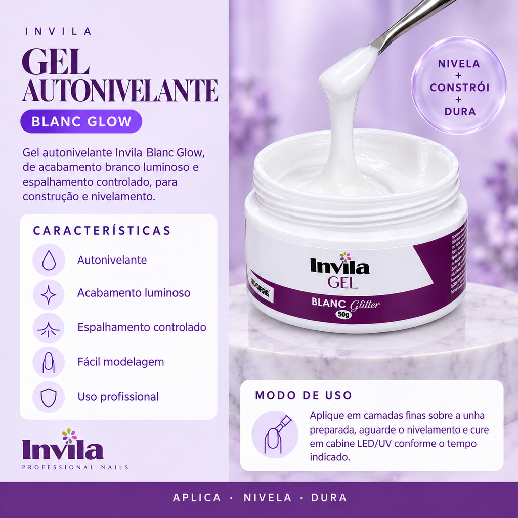 GEL BLANC GLITTER Invila - beneficios do produto