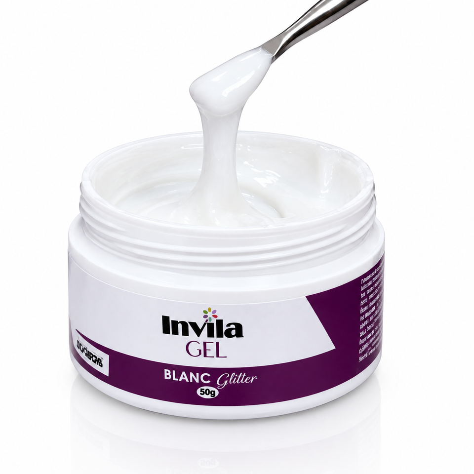 GEL BLANC GLITTER Invila - foto do produto em fundo branco