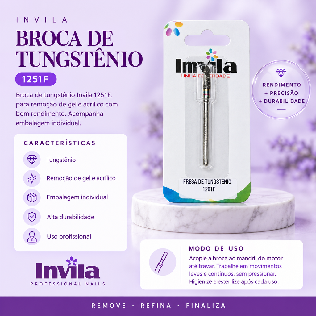 BROCA TUNGSTENIO 1251F Invila - beneficios do produto