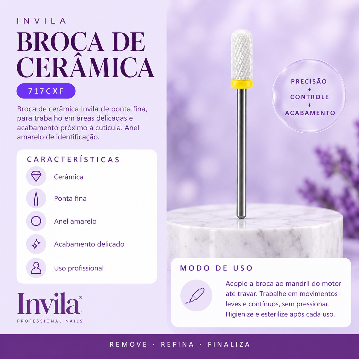 BROCA CERAMICA 717CXF Invila - beneficios do produto