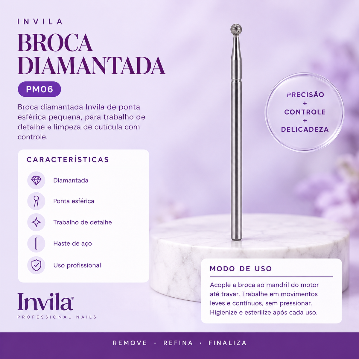 BROCA DIAMANTADA PM06 Invila - beneficios do produto