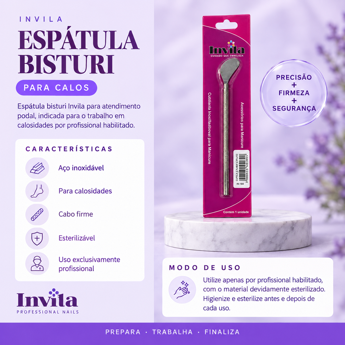 ESPATULA BISTURI Invila - beneficios do produto