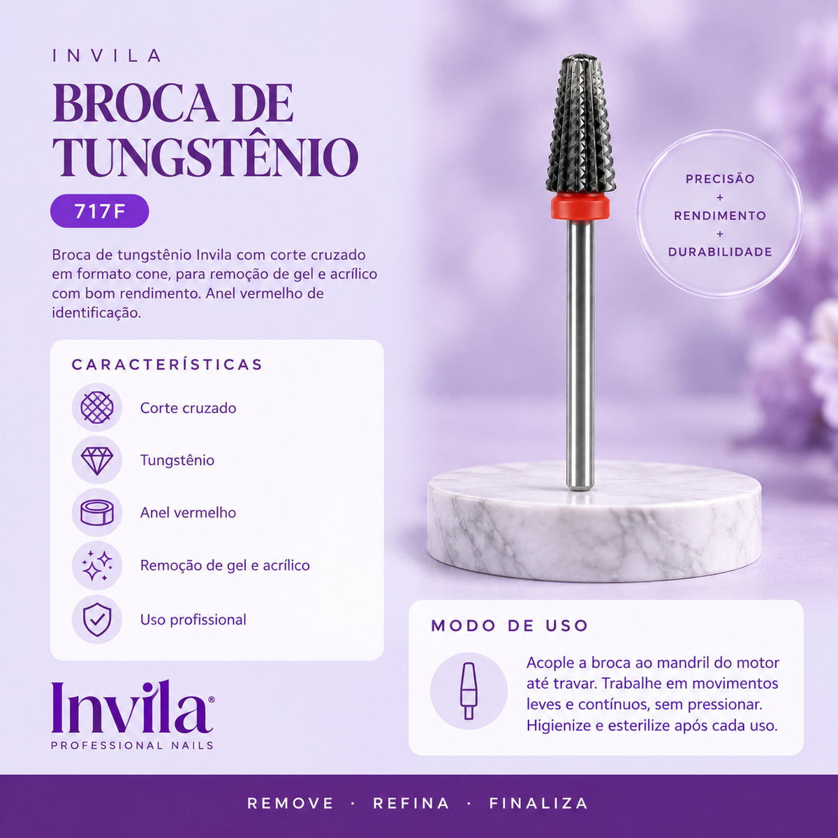 BROCA TUNGSTENIO 717F Invila - beneficios do produto