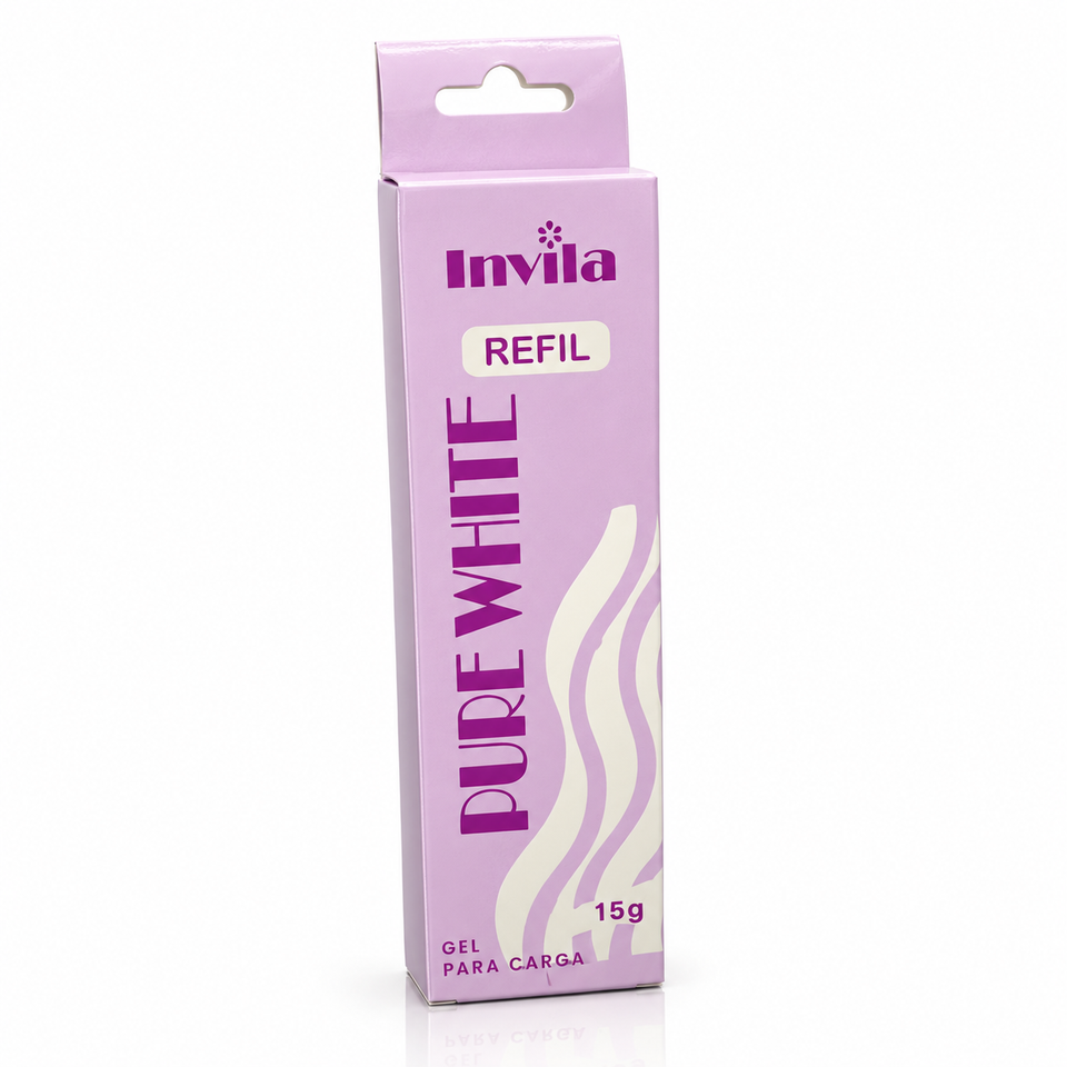 GEL REFIL PURE WHITE 15G Invila - foto do produto em fundo branco