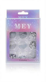 GLITTER PARA AS UNHAS PRATA E DOURADO 9UNIDADES - MEY