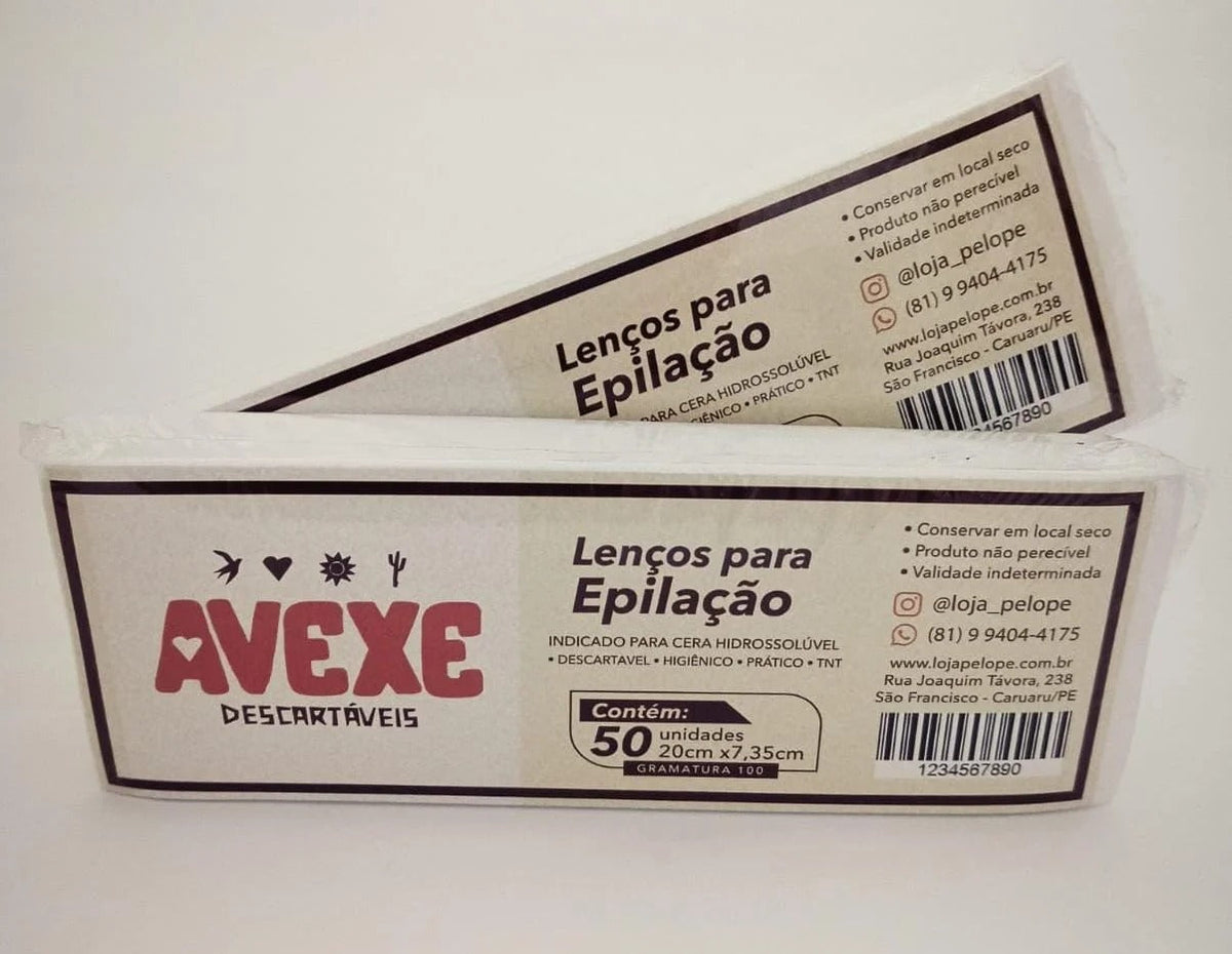 LENÇO EPILACÃO AVEXE- 50UN INVILA - Tudo para unhas em gel