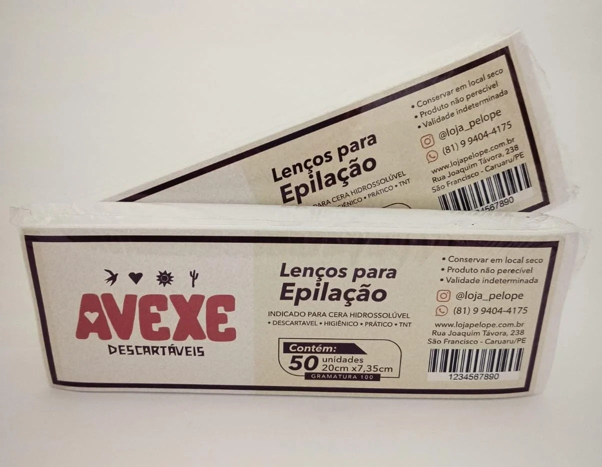LENÇO EPILACÃO AVEXE- 50UN INVILA - Tudo para unhas em gel