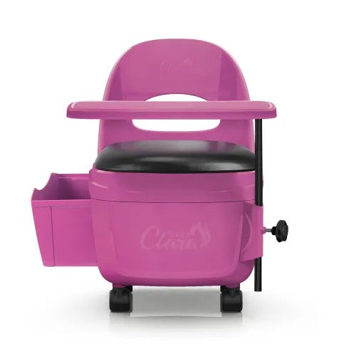 CADEIRA DIVA ROSA COM PRETO - SANTA CLARA