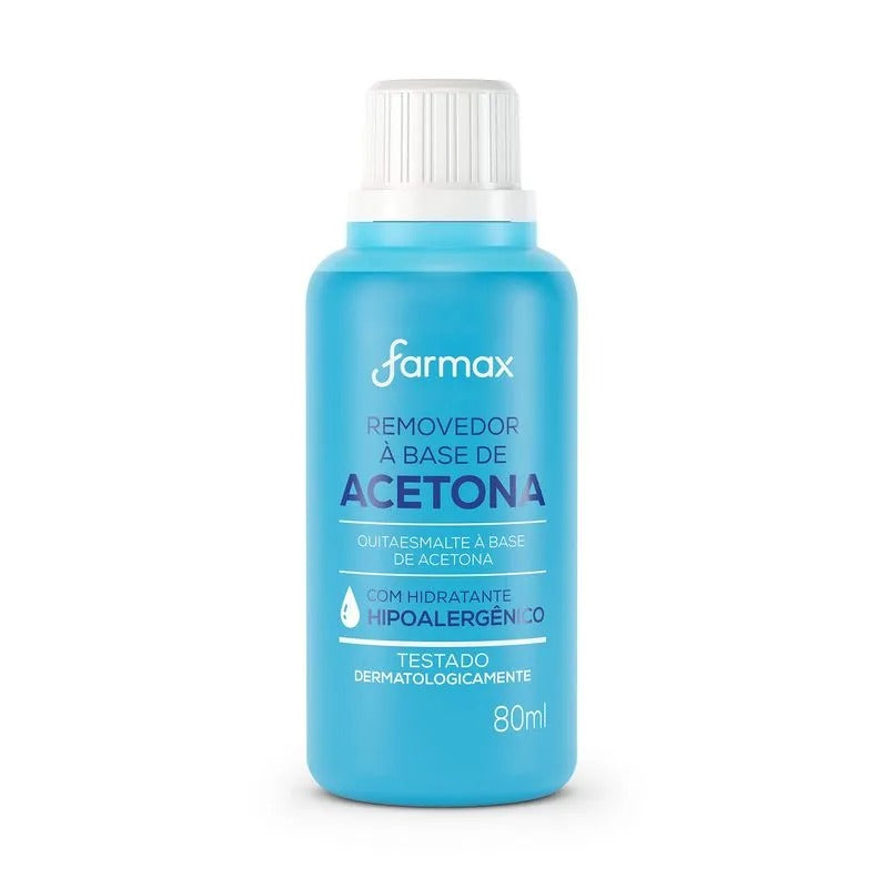 REMOVEDOR FARMAX BASE ACETONA 80ML INVILA - Tudo para unhas em gel