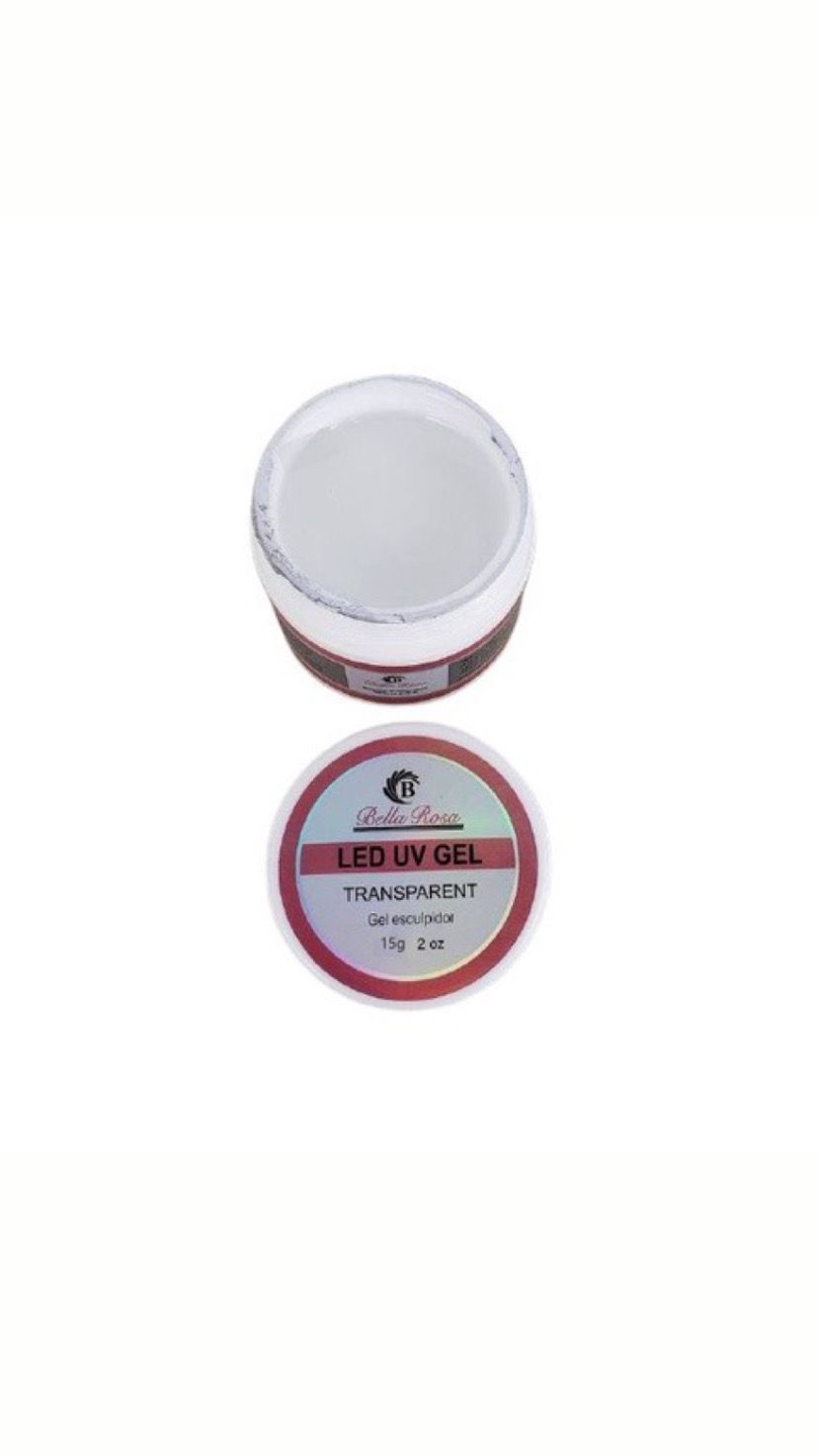 GEL BELLA ROSA LED UV TRANSPARENT 15G INVILA - Tudo para unhas em gel