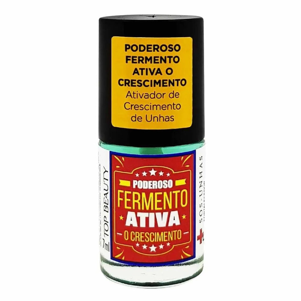 BASE PODEROSO FERMENTO- TOP BEAUTY-  7 ML INVILA - Tudo para unhas em gel