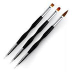 KIT PINCEL 2 EM 1 PONTA FINA E DIVERSO- 3 UND INVILA - Tudo para unhas em gel