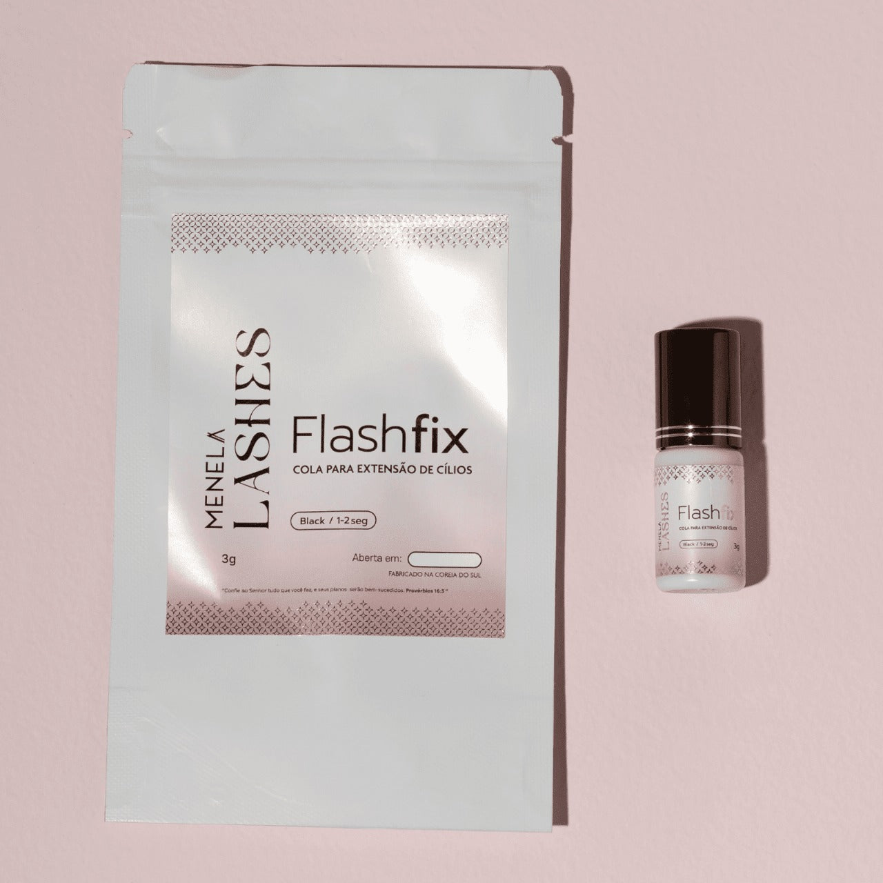COLA FLASHFIX MENELA BLACK- 3g INVILA - Tudo para unhas em gel