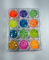 KIT GLITTER FLOCADO GRANDE- 12 UNIDADES INVILA - Tudo para unhas em gel