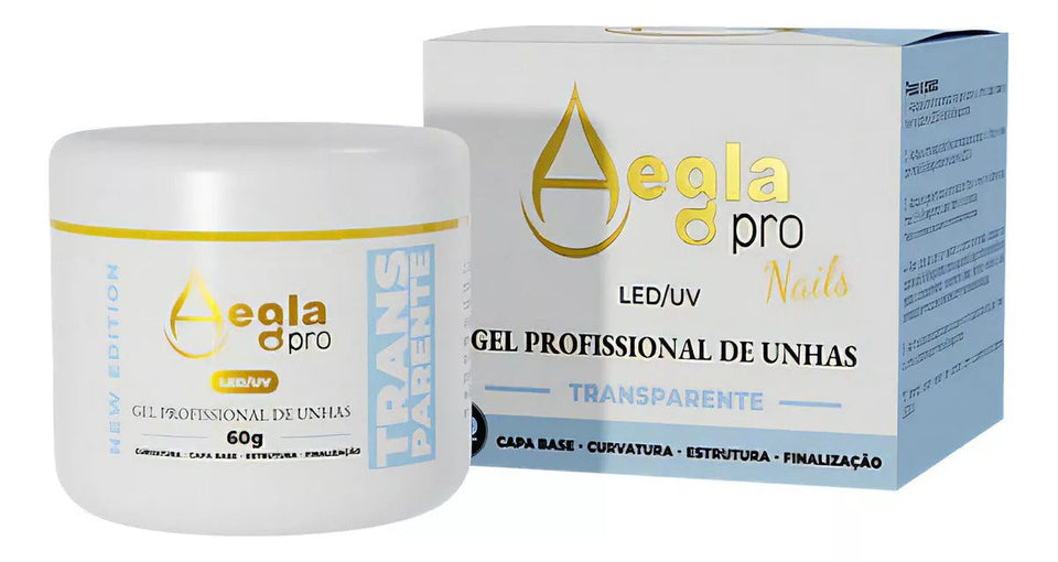 GEL AEGLA PROFISSIONAL TRANSPARENTE 60g INVILA - Tudo para unhas em gel