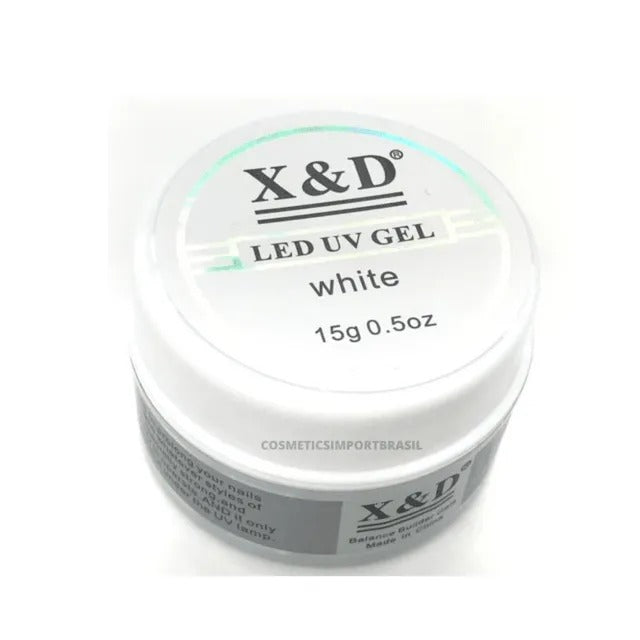GEL LED UV X&D WHITE 15g INVILA - Tudo para unhas em gel