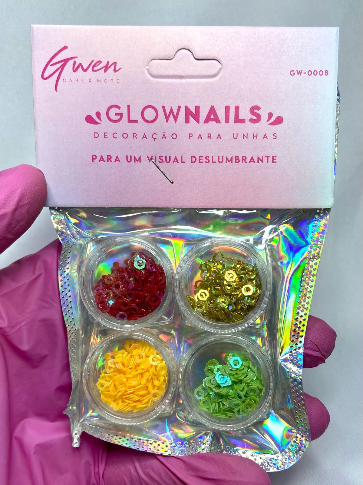 DECORAÇÃO PARA UNHA HEXAGONAL GWEN- 4UND INVILA - Tudo para unhas em gel