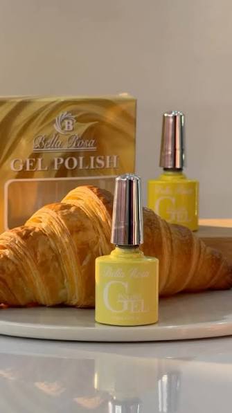 KIT ESMALTE AMARELO MANTEIGA BELLA ROSA 12ML COM 2  UNIDS