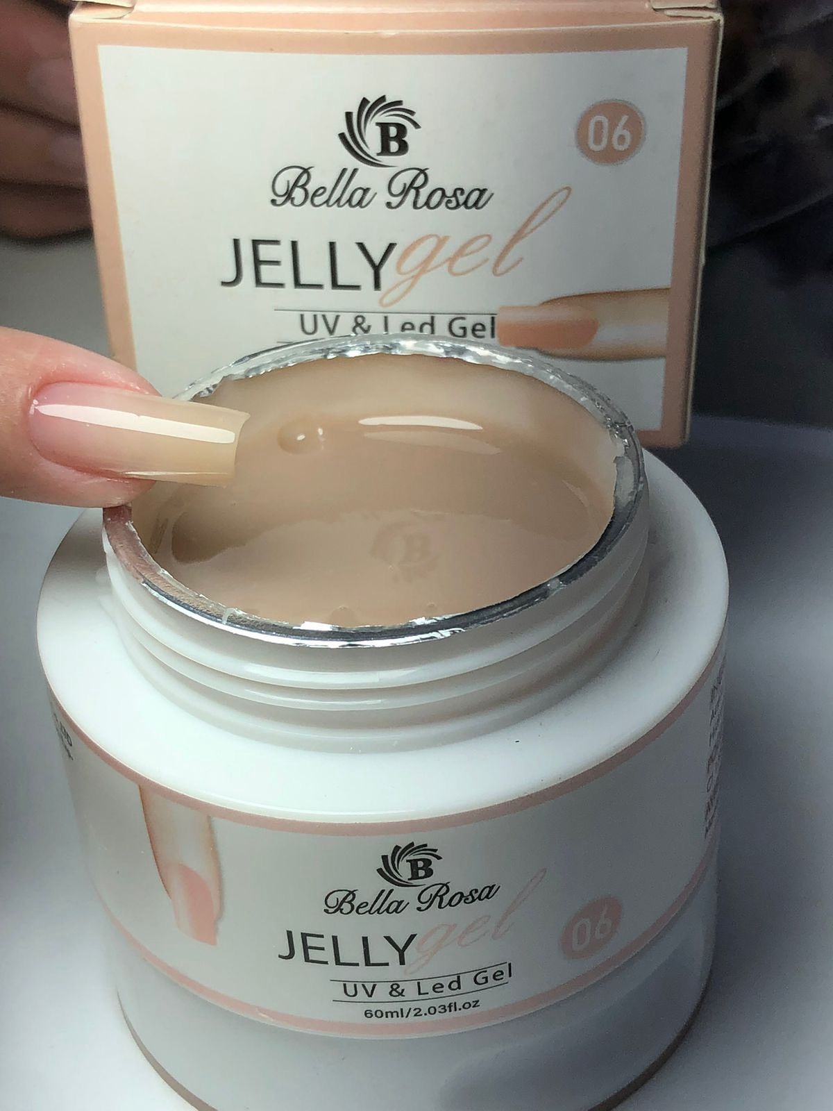 GEL BELLA ROSA 06 JELLY 15ML INVILA - Tudo para unhas em gel