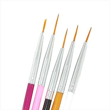 KIT PINCEL - 5 UNDS INVILA - Tudo para unhas em gel