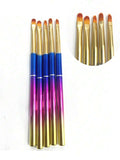 KIT PINCEL COLORIDO- 5unds INVILA - Tudo para unhas em gel