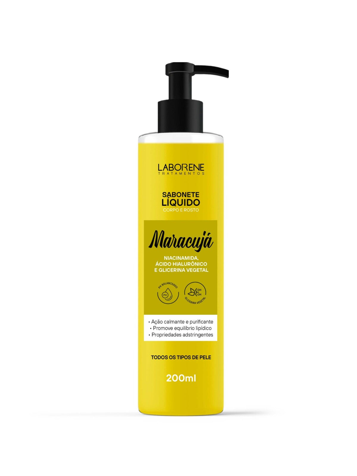 SABONETE LÍQUIDO MARACUJÁ LABORENE- 200mL INVILA - Tudo para unhas em gel