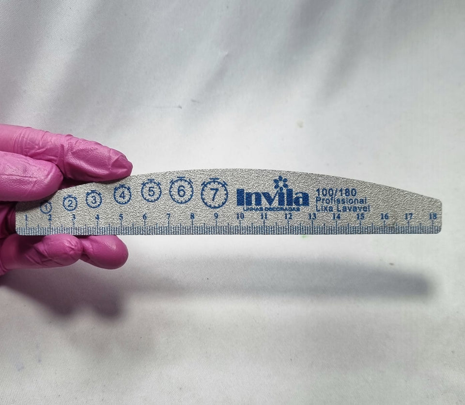 LIXA RÉGUA 100/180- INVILA INVILA - Tudo para unhas em gel