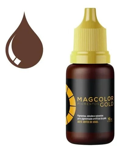 PIGMENTOS MAG COLOR GOLD CASTANHO ESCURO 5ML INVILA - Tudo para unhas em gel