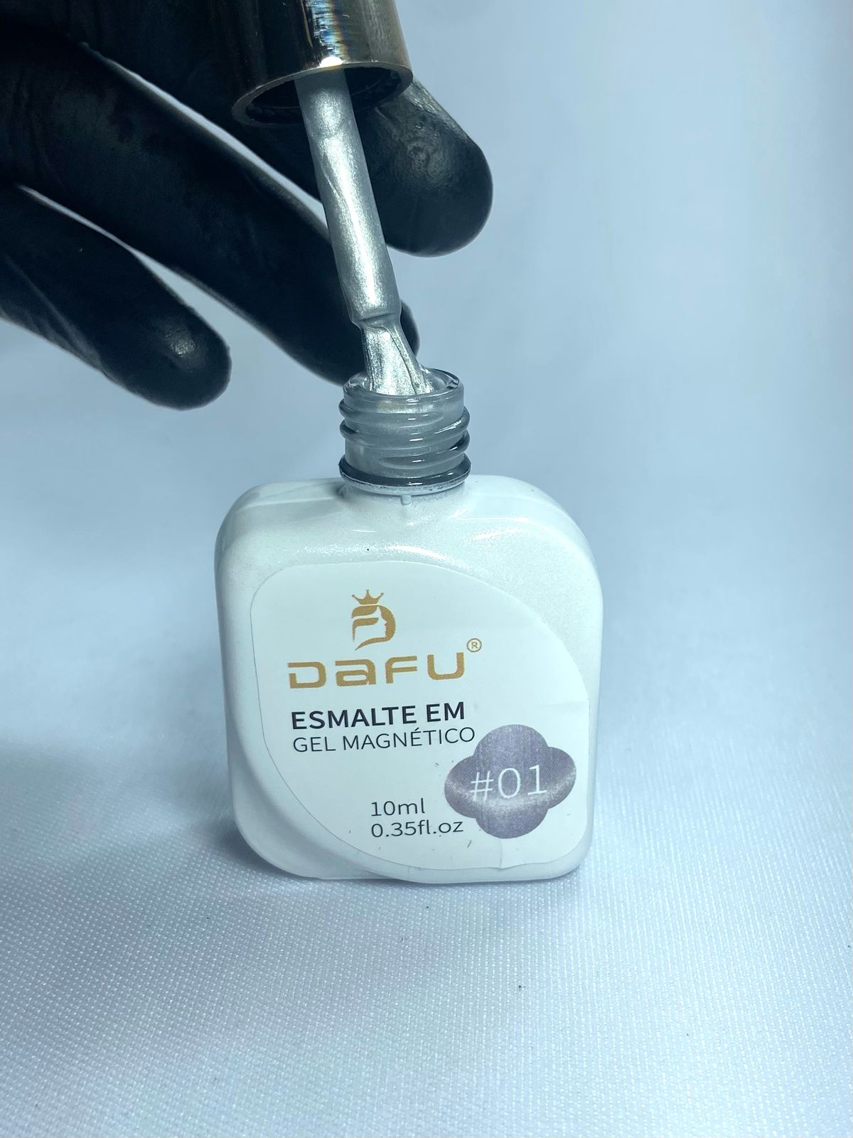 ESMALTE EM GEL MAGNÉTICO DAFU 01- 10ml INVILA - Tudo para unhas em gel