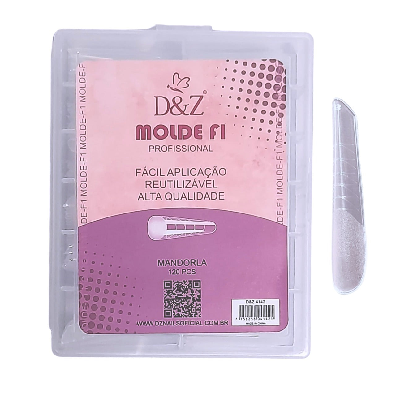 MOLDE F1 MANDORLA D&Z- 120 PÇS INVILA - Tudo para unhas em gel