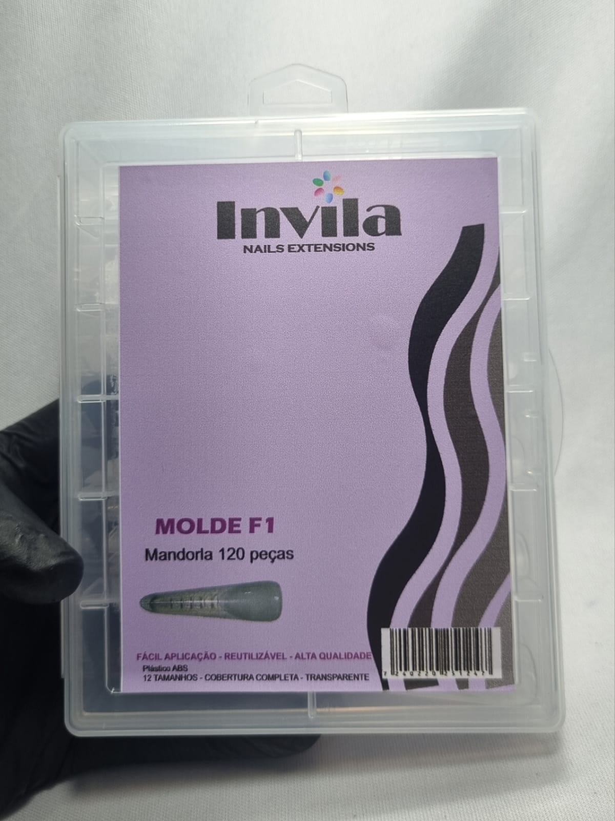 MOLDE F1 MANDORLA INVILA- 120 PÇS INVILA - Tudo para unhas em gel